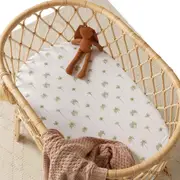 Snuggle Hunny Green Palm Organic Bassinet Sheet / Change Pad Cover