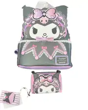 Loungefly Sanrio Kuromi Lolita Mini Backpack & Wallet Bundle EXCLUSIVE NWT