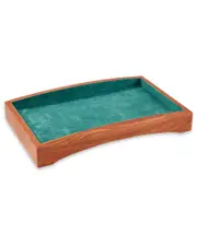 Bey-Berk Wooden Valet Tray with Felt-Lined Interior