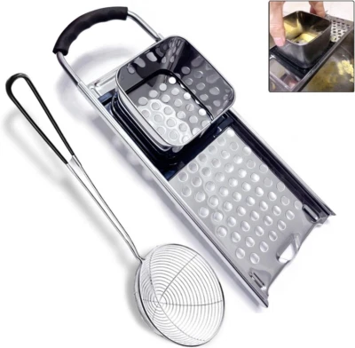 Stainless Steel Spaetzle Noodle Maker, Manual Traditional German Egg Noodle Dump