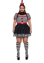 [Trickz N' Treatz] Plus Carnival Clown Costume Set