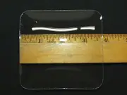 Convex Clock Glass 3-3/4" x 3-9/16" rectangle 4-13/16" angle 5/64" thick NOS