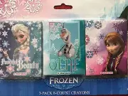 Frozen 3 Pack (8 count Per Pack) Crayons. Great For Back To School!