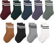 [Zuimei] 9 Pairs Baby Socks Infant Ankle Socks Toddlers Socks 6-12 Months Newborn Colorful Crew Socks Soft Cotton Socks Low Cut Breathable Socks for Toddlers, Multicolor, 6-12 Months