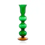 La DoubleJ Green Bubble Murano Glass Candle Stick