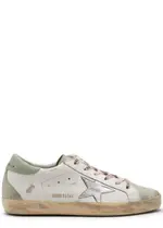 Golden Goose Super-Star Distressed Leather Sneakers - White - 7 7