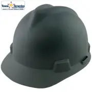 MSA V-Gard Cap Style Hard Hat - Matte Gray