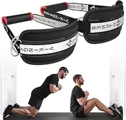 Vikingstrength VOL 2 Nordic Hamstring Curl with Extra Long Straps - Super Stability, Home Equipment, glute, Hamstring, Speed & Exercise Handles, Ankle V-Strength Workout App, Black