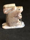 Zuni Ski Bunny Snow Fetish Waldo Davis Picasso Marble Ski Poles Jett eyes Fcs105