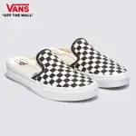 【VANS 官方旗艦】UA CLASSIC SLIP-ON MULE 男女款黑白色棋盤格懶人拖鞋/休閒鞋/帆布