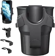 Back Seat Cup Holder - Headrest Cup Holder for Back Seat,Large Capacity Bottle Rack with Hooks Multifunctional for Truck Auto Interior Backseat Accessories