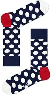 [HAPPY FEET] Men's 1 Pack Unisex Combed Cotton Crew Big Dot