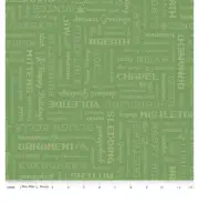 Lori Holt Fabric Hometown Holiday Words Basil Green Cotton Riley Blake By Yard