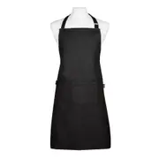 Ladelle Lennox Cotton 69x90cm Kitchen/Cooking Apron w/ 2-Front Pockets Black