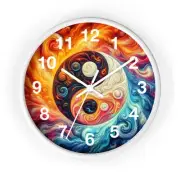 Vibrant Abstract Wall Clock - Modern Ying Yang Design for Home Decor
