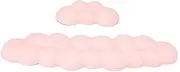 Mellisso 1Set Cloud Wrist Rest Ergonomic Mousepad Keyboard Mouse Pad with Wrist Rest PU Leather Non-Slip Pad Accessories Pink