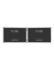 [Profile Australia] Habitat Hinged Double Metal Photo Frame 4x6 in Silver