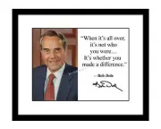 Bob Dole 8x10 photo print famous quote signed US Senator presidential candidate