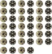 20 Sets 30mm Copper Sew On Snap Buttons Press Studs Fasteners for Garment, Jeans, Bags, Jackets, Windbreakers DIY Sewing Clothing Accessories - Antique Bronze