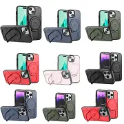 For iPhone 15 /15 Pro 6.1 Military Drop Protection MagSafe Case Magnetic Stand