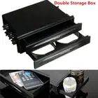 Car Dash Trims Double Din Radio Pocket Drink Cup Holder Storage Box Accessories