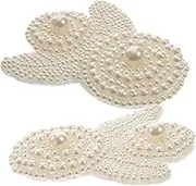 DOITOOL 2Pcs Imitation Pearl Clothes Patches Appliques for Wedding Dress Shoes Bags DIY Decoration Distinctive Garment Accessories Elegant Design for Special Occasions