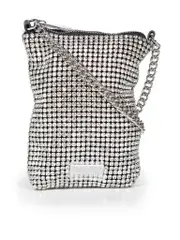 Silver Rhinestone Crossbody Bag