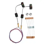 N Scale Street Traffic Light Signals Pedestrian Crossing LED Model Train Props