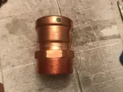 3 inch copper Viega male threaded Adapter press fitting