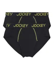 [Jockey] Performance Active Brief Cotton 2 Pack in Black