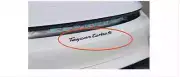 Glossy Black Porsche Taycan Turbo S Letters Rear Badge Liftgate Emblem Deck Lid