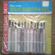 Vintage OXWALL Workshop Tools 12 Piece Hobby Wood Carving Set