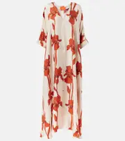 [La DoubleJ] La DoubleJ Floral silk twill maxi dress UK 6 multicoloured
