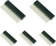 Pack of 5 2.54 mm High Female Double Row Short Pin Header 2.54 mm for Computer Breadboard, Compatible Raspberry Pi 2/3/4/Zero Bonnets Stackable