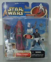 Star Wars Attack of the Clones Clone Trooper with Speeder Bike 2002
