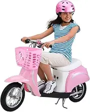 EXAOMBLE Thickened Plastic Scooter Basket for Adorable Pink Small Horse Design Durable Storage for Bikes and Scooters Easy to Install Material