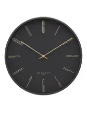 [One Six Eight London] Maya 40Cm Charcoal Grey Silent Wall Clock