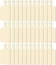 domoi 36 Pcs Wooden Mini Cutting Board with Handle Unfinished Wood Craft Mini Charcuterie Boards Paddle Blank Chopping Board