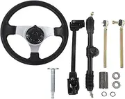 Go Kart Steering Wheel Assembly Set, 300mm Adjustable Steering Wheel Diameter for 150‑250 Engines