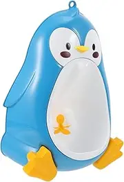HAMPPLIES 1Pc Penguin Shape Urinal Trainer for Boys Fun Cartoon Potty with Rotating Windmill Space Saving Wall Mounted Pee Potty for Toilet Training Green