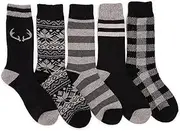 [MUK LUKS] Men's 5 Pack Wool Socks
