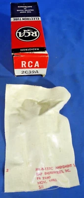 1 x 2C39A RCA Lighthouse Tube Mil Spec *NOS*NIB*SEALED* (FREE & FAST SHIPPING!)
