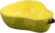 Tofficu Pear Ceramic Appetizer Plate: Small Mixing Bowl for Sauces Candy and Side Dishes Fruit Shaped Tray for Food Serving and Table Styling