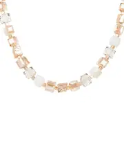 SAACHI Faceted Bead and Stone Necklace