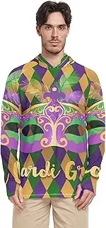 [Caihoyu] Men's Sun Protection Hoodie Long Sleeve Sun Shirt with Hood UPF 50+ Lightweight Hooded Rash Guard Sunproof Shirts