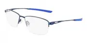 Nike Eyeglasses NIKE 6045 410 Satin Navy/Clear demo lens 54X17X145