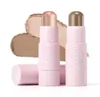 LUXAZA 2PCS Cream Contour Highlighter Stick And Bronzer 03+04