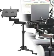 MELIPRON Vehicle Laptop Mount Fit for Ford F150 250 350 Pickup Laptop Stand Holder with 3 Types Mounting Brackets for Front Passenger Seat