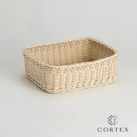 在飛比找蝦皮商城優惠-CORTEX 收納籃 仿藤籃 長方型W38 米白色