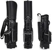 Golf Bag, Portable Lightweight Golf Stand Bag with Wheels, Golf Stand Bag Travel Golf Club Bags for Men & Women